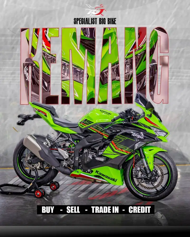 Kawasaki ZX25RR ZX25 ZX 25 Km 3.000an Warna Hijau Knalpot Ori Full Pap