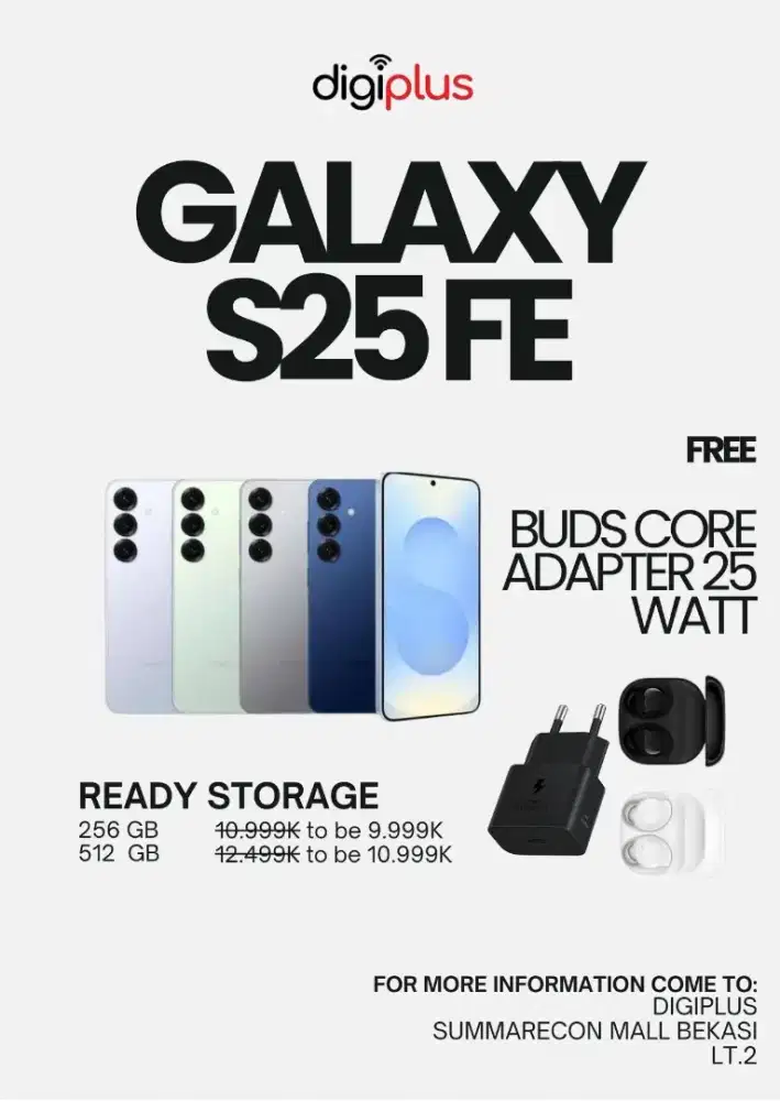 SAMSUNG S25FE 256 FREE BUDS CORE & ADAPTER 25WATT