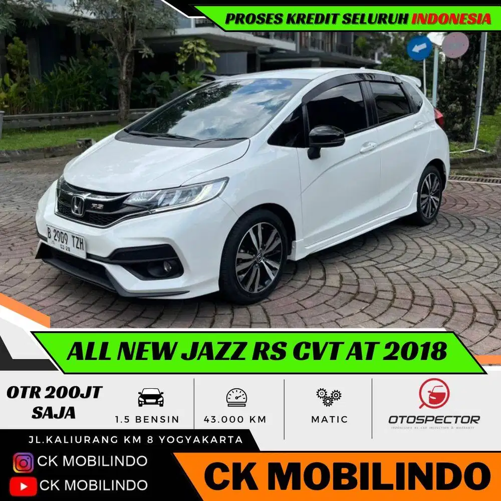 (Km43rb) All New Jazz RS CVT Matic 2018 ANTIK ISTIMEWA Kredit Murah