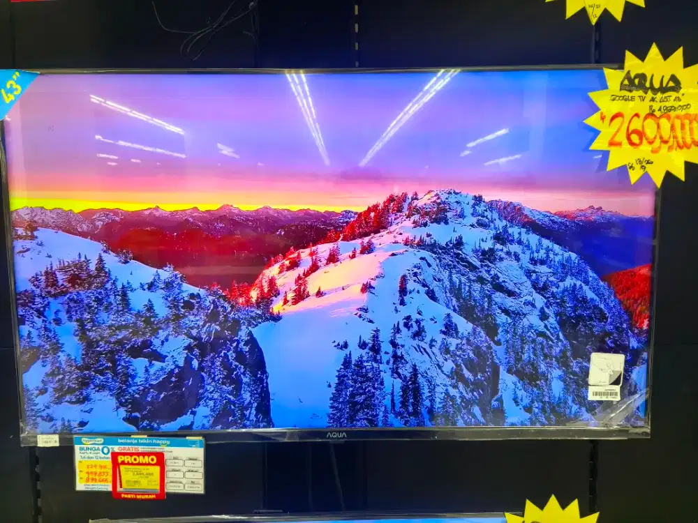 AQUA GOOGLE TV 43 INC,BISA DIKREDIT TANPA KARTU KREDIT,DP 0% AJA