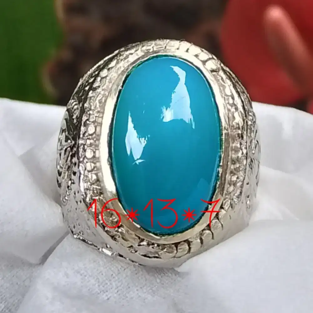 Natural bacan Doko kristal dim 16*13*6 ring alfaka net harga