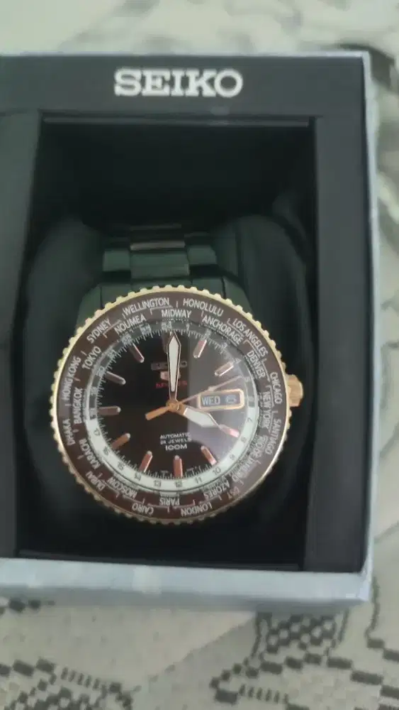 Jam tangan Seiko 5 worldtime special edition 130 th anniversary