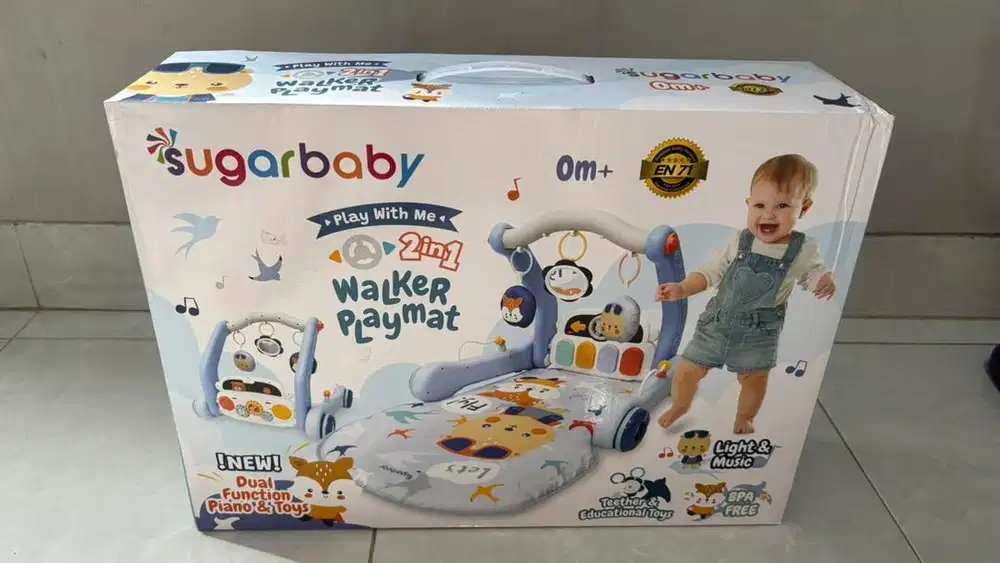 (NEW) SUGARBABY 2in1 WALKER PLAYMAT