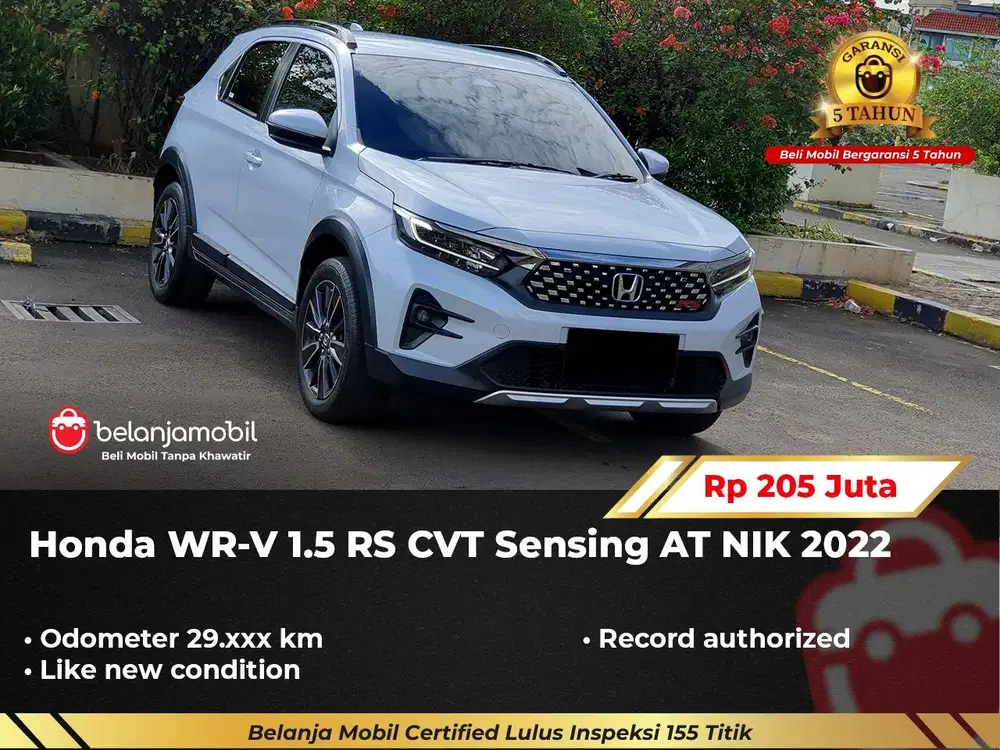 [ GARANSI 5TH ] Honda WR-V WRV WR V 1.5 RS CVT Sensing AT 2022/2023