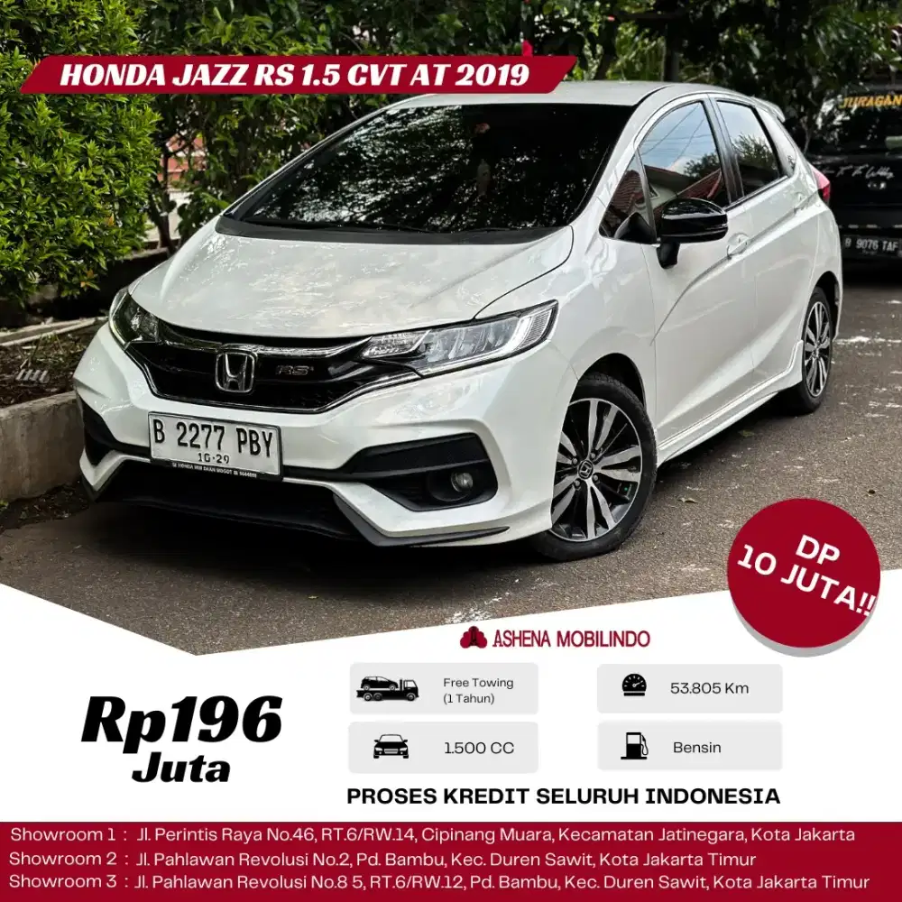 Jazz RS AT 2019 Putih DP 10jt Cash Atau Kredit Terbaik SeOLX!