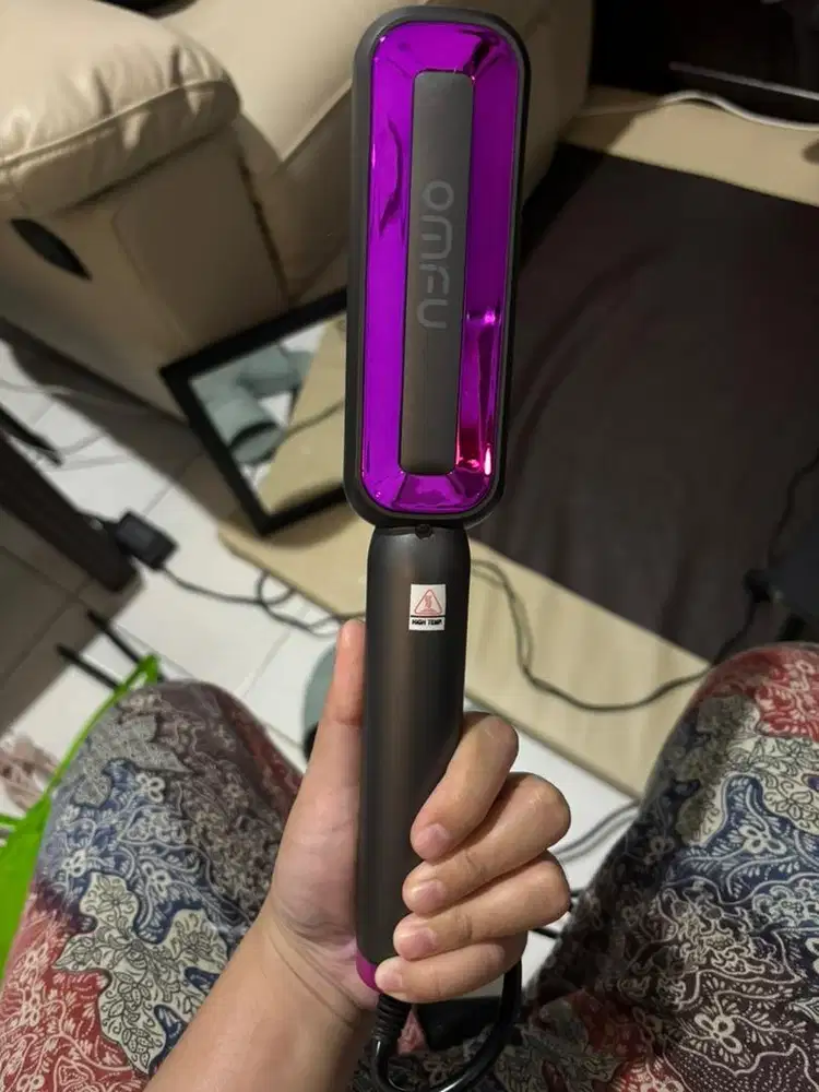 Sisir catok elektrik catokan rambut Omfu 2 in 1 ORIGINAL