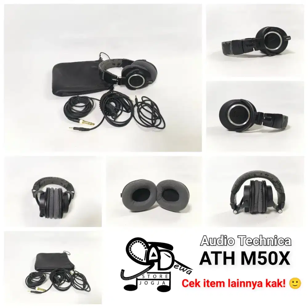 ATH M50X HEADPHONE M 50 X MONITORING FLAT AT MONITOR bkn m40x