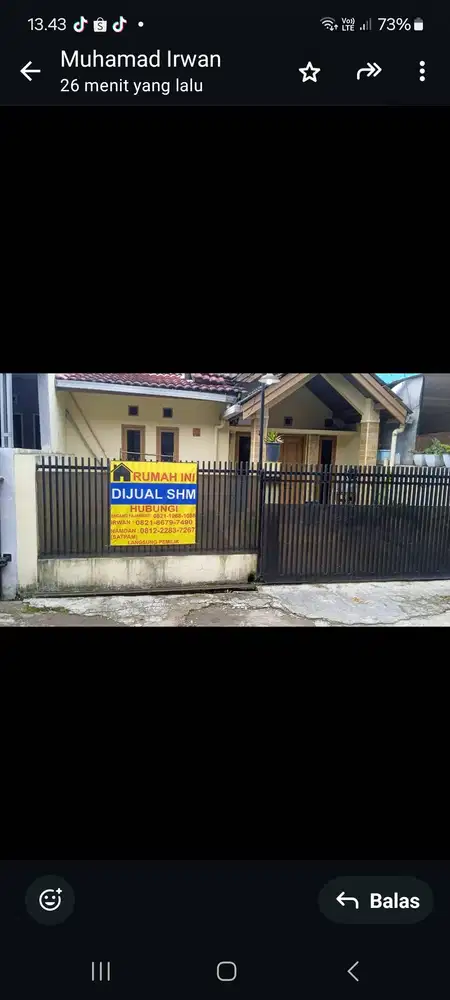 Rumah dijual daerah Sariwangi Bandung