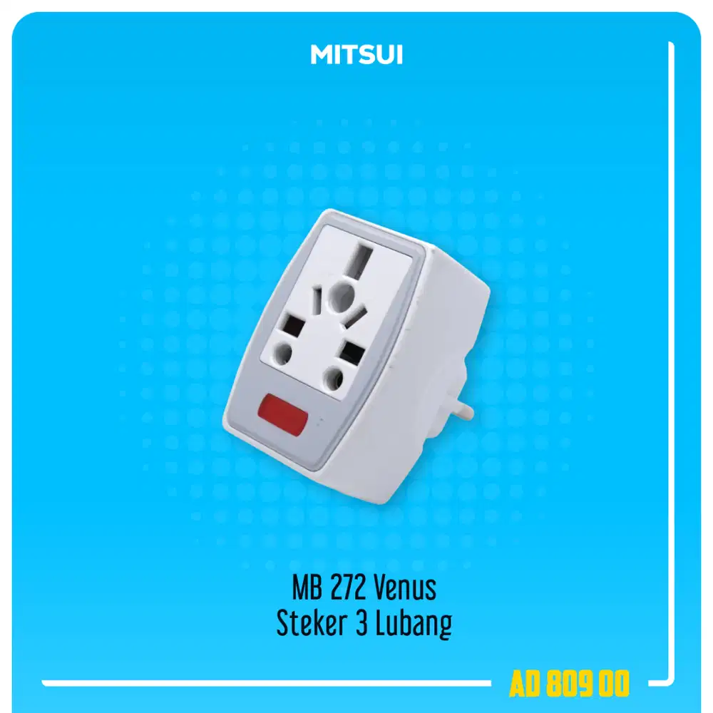 Mitsui MB 272 Venus T Arde Steker 3 Lubang Serba Guna + Lampu