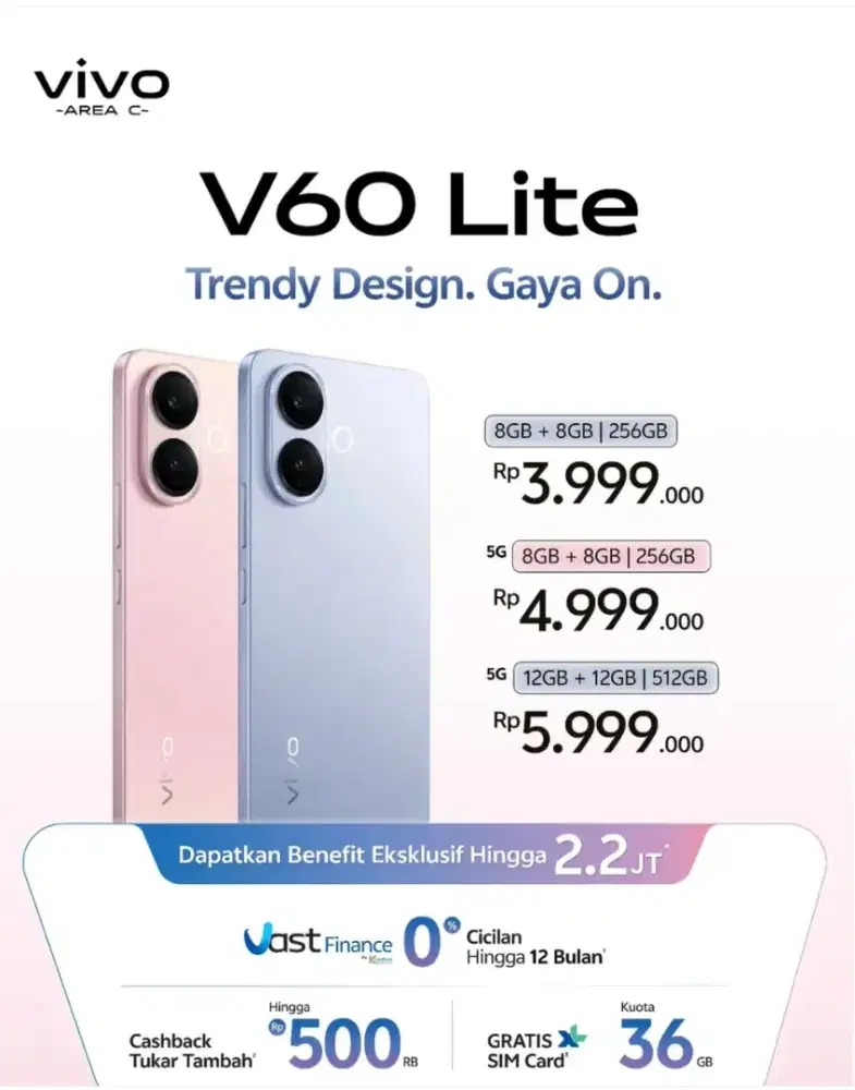 PROMO AKHIR TAHUN, VIVO BISA CHAS & KREDIT CICILAN SYARAT KTP ONLY