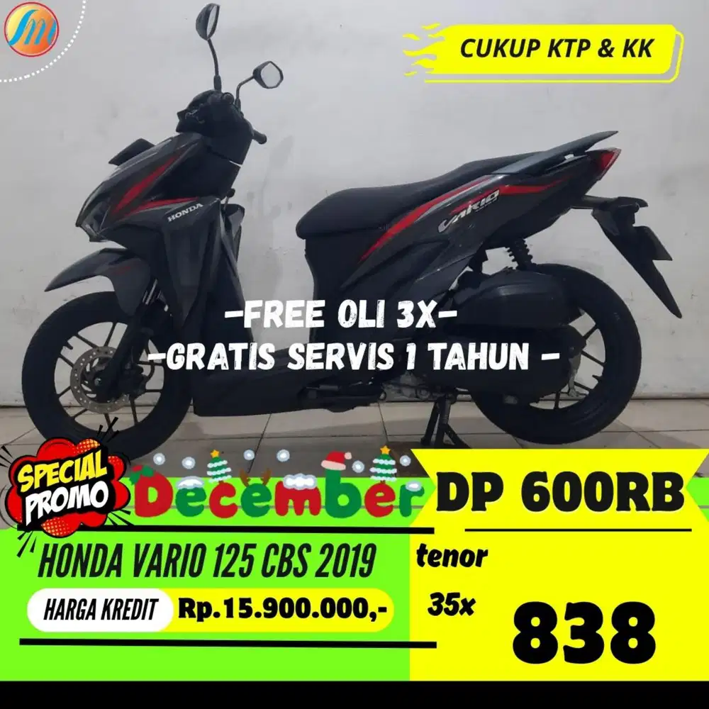 DP HANYA 600RIBU HONDA VARIO 125 CBS 2019 ANGSURAN SANGAT TERJANGKAU