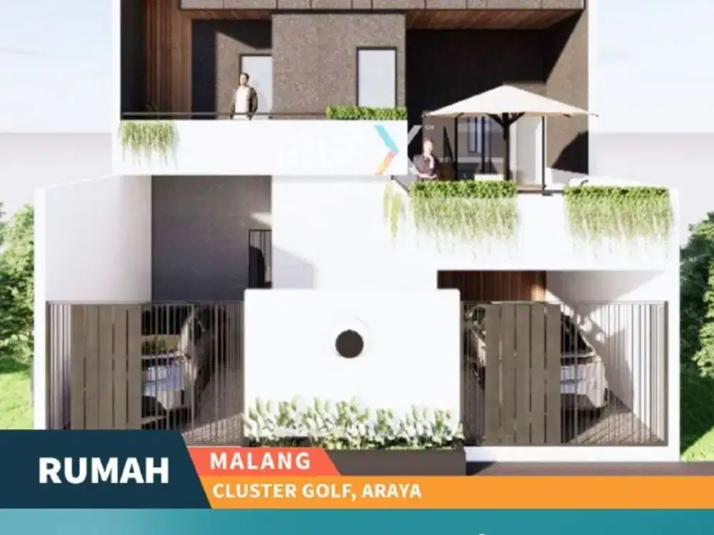 Rumah Design Tropical Modern di Cluster Golf, Kota Araya Malang
