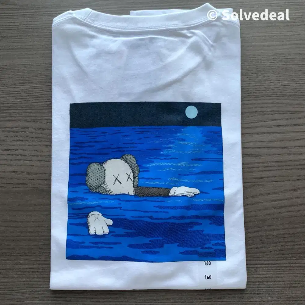 Kaos Uniqlo Kaws White Biru Kids