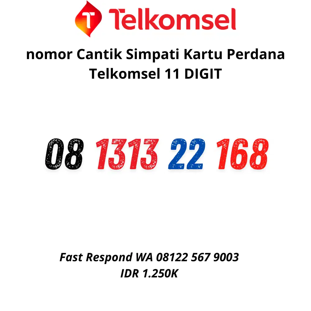 nomor Cantik Simpati Kartu Perdana Telkomsel 11 DIGIT