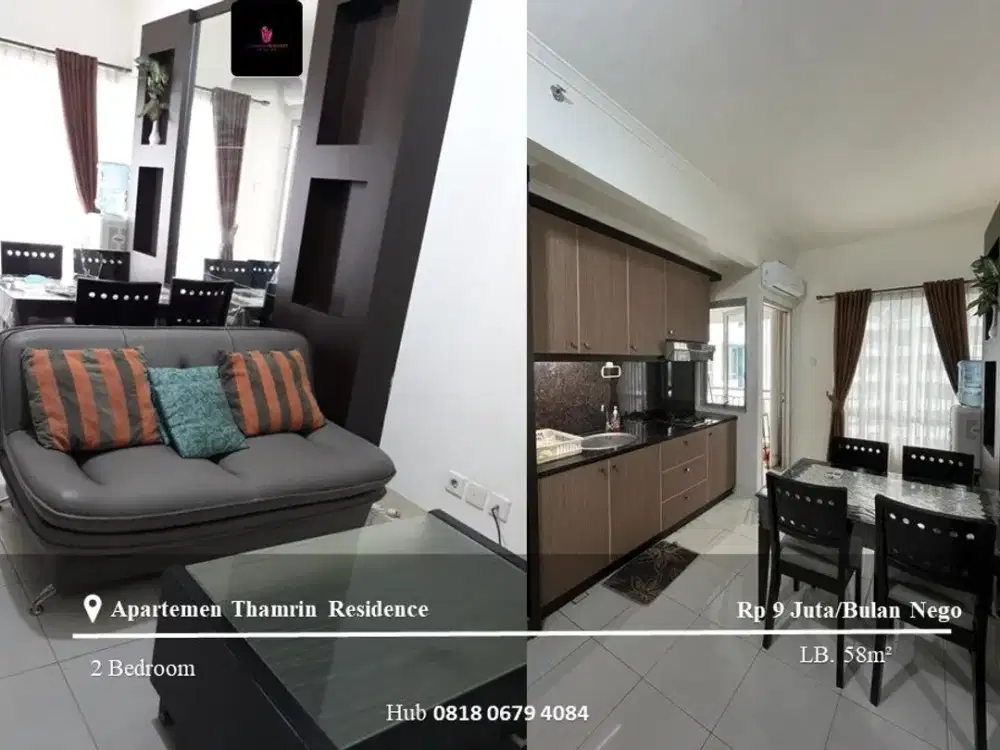 Disewakan Apartement Thamrin Residence Low Floor 2BR Fully Furnished