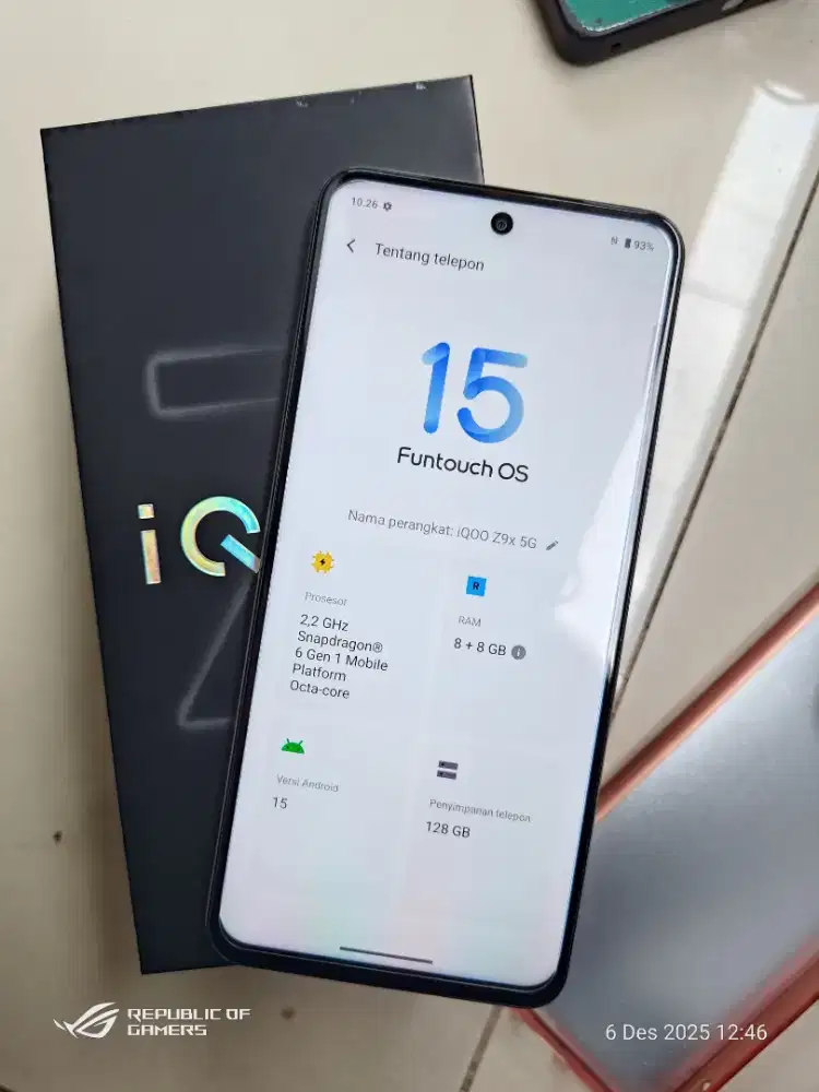 Iqoo Z9x 8/128 fullset mulus no minus