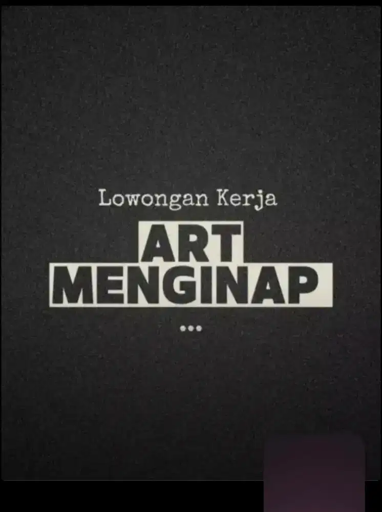 Dicari ART daerah Gunung Sindur