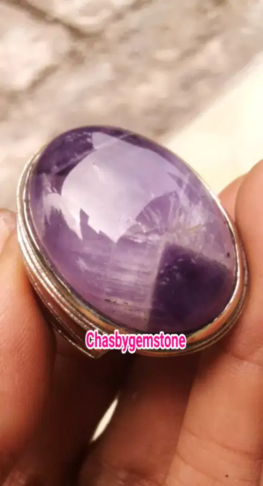 Natural Batu Kecubung junjung drajat-Cincin Batu Kecubung jumbo junder