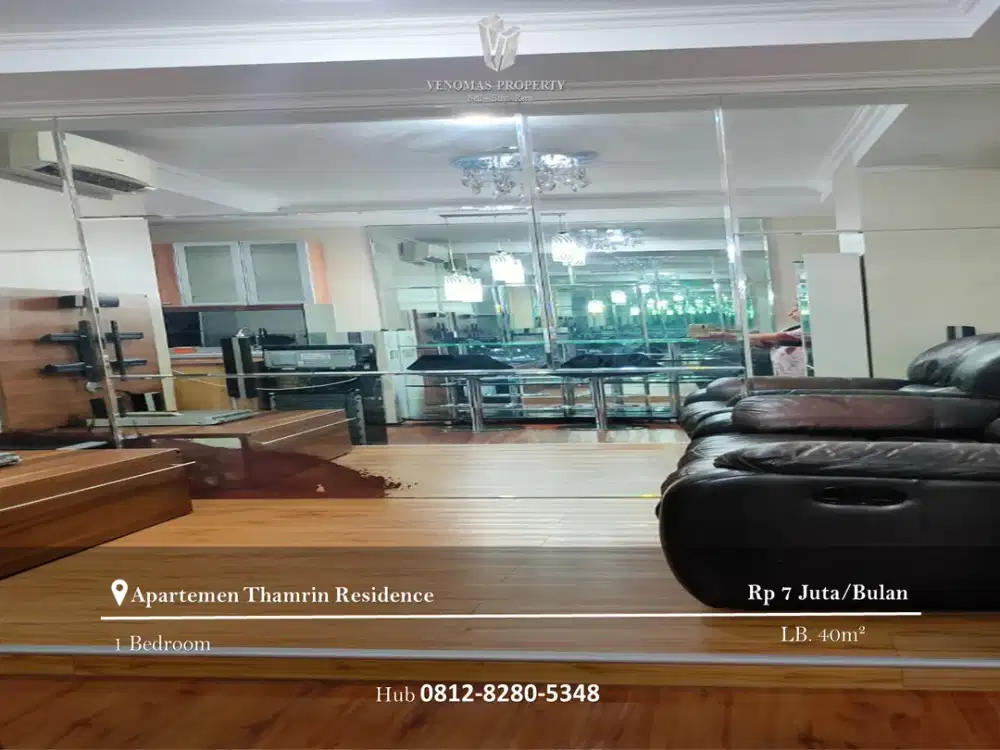 Disewakan Apartement Thamrin Residence 1BR Full Furnished Lantai Tinggi