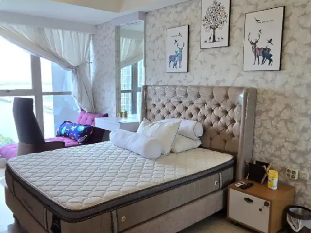 DISEWAKAN APARTEMEN GOLDCOAST TYPE 1BR 51M² FULL FURNISH SEAVIEW HARGA 130 JT / TAHUN