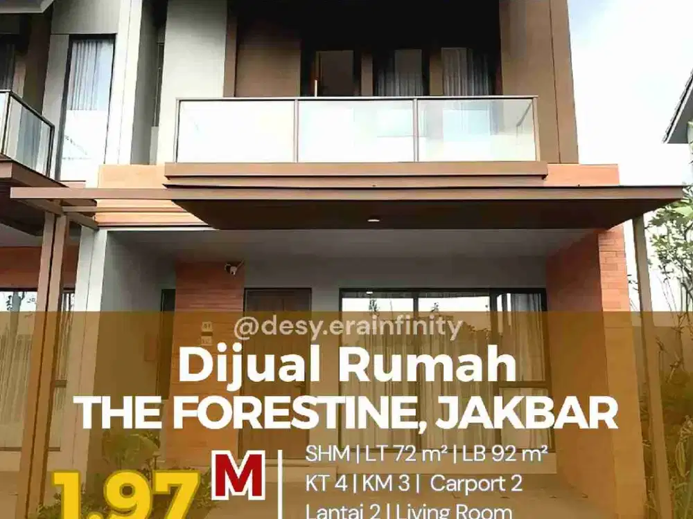 Dijual Rumah The Forestine Cedar 6, Jakarta Barat
