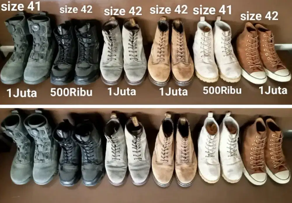 Sepatu boots koleksi size 41-42