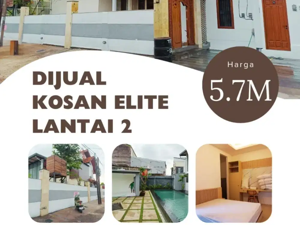 FOR SALE BOARDING HOUSE 2 FLOORS WITH A SWIMMING POOL AT DENPASAR BARAT