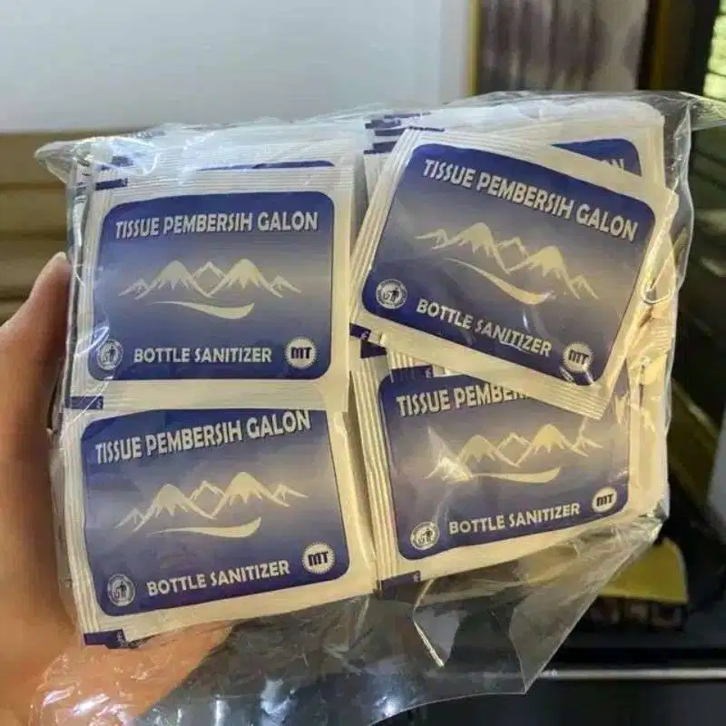 Bersihkan Leher Galon Sebelum Digunakan - Tisu Galon