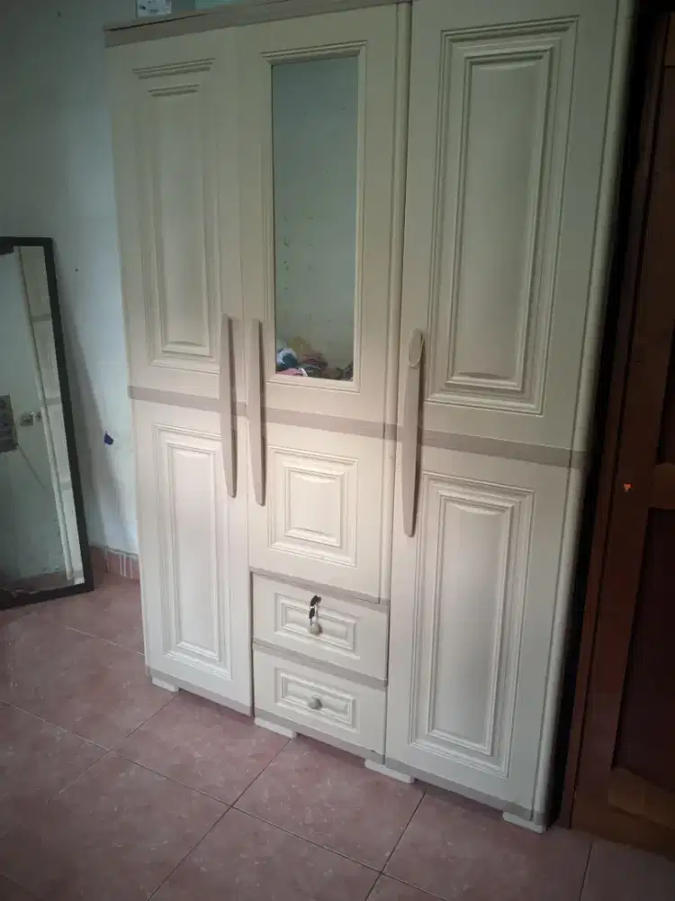 lemari pakaian merek olympic ori, bahan plastik kokoh