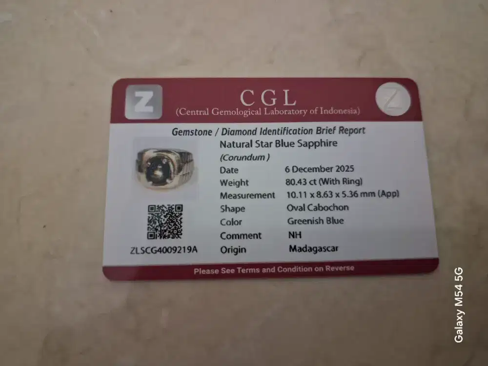 NATURAL STAR BLUE SAFIR. NOHEAT.