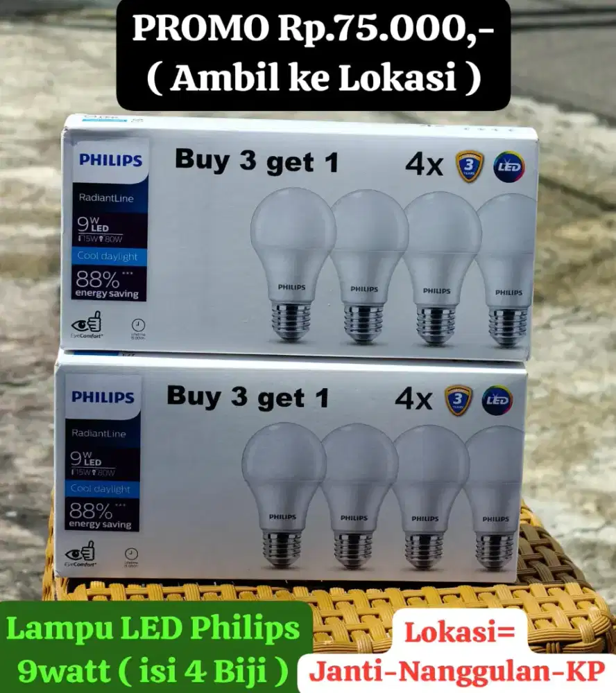 Lampu LED Philips 9watt ( PROMO)