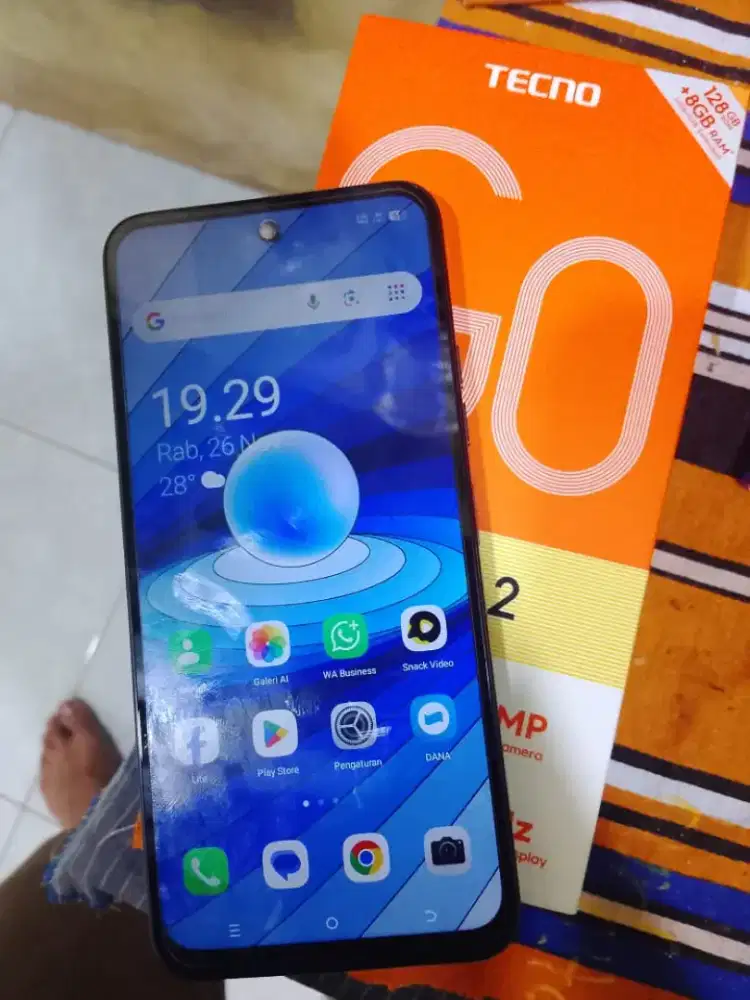 Tecno go 2 ram 4+4/128 gres baru 1 bulan lebih