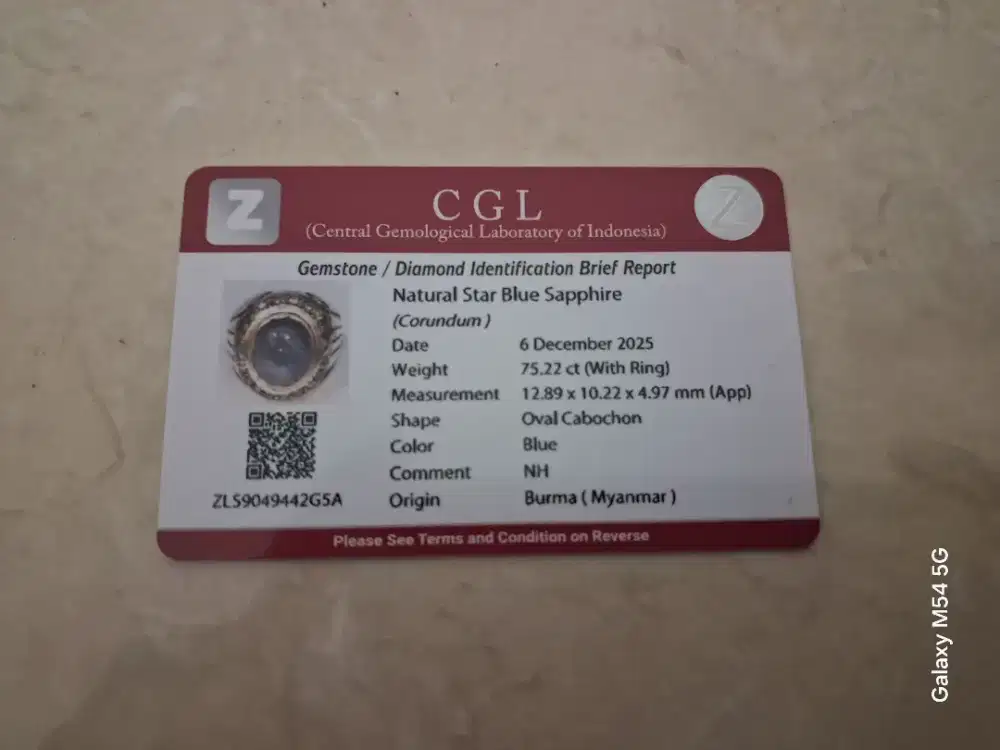 NATURAL STAR BLUE SAFIR BURMA. NH
