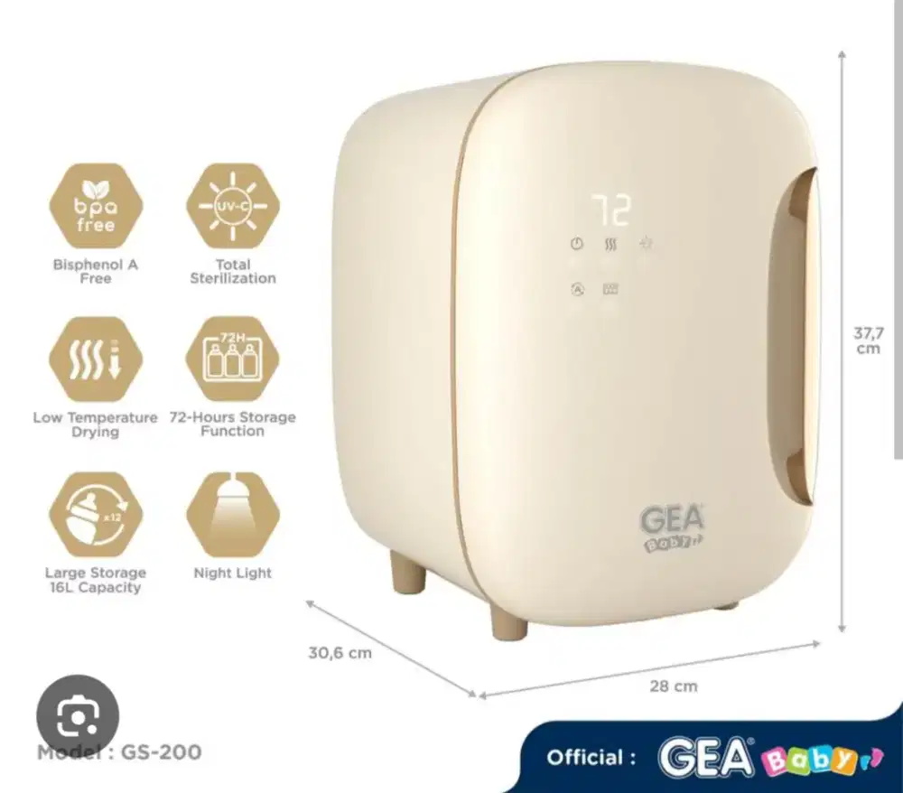 NEW - GEA BABY UV STERILIZER & DRYER GS-200