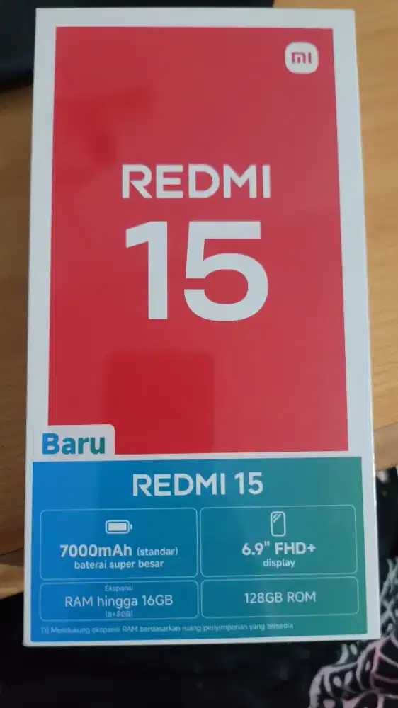 Redmi 15 ram 8(16)/128 black Segel Box