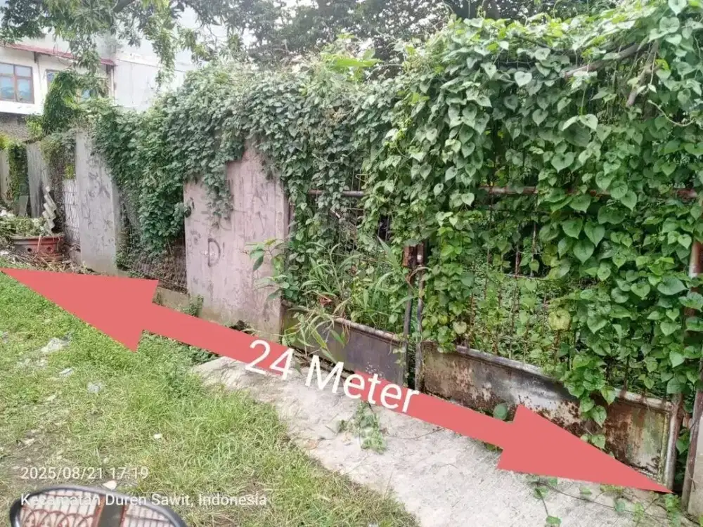 Tanah Kavling 343 m² Lebar 24m di Kav. DKI Pondok Kelapa – SHM