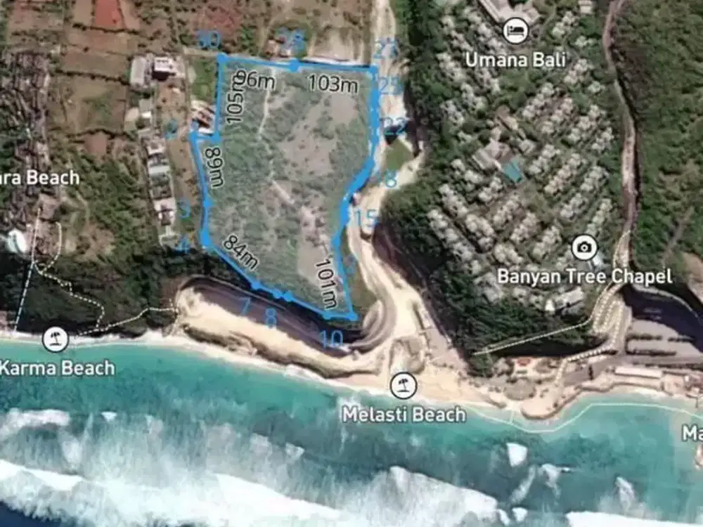 Land for sale in Ungasan, Bali