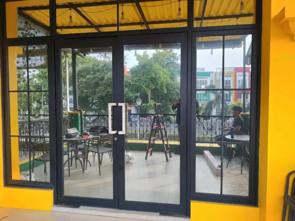 kaca film gedung/rumah one way
