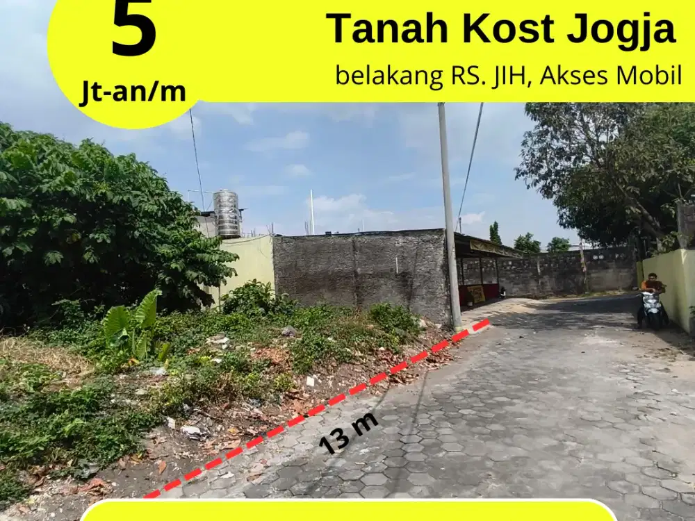 Belakang JIH, Dijual Tanah strategis Jogja : cocok kost eksklusif  Sleman Condong catur Seturan