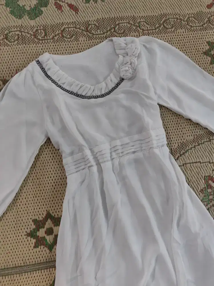 Dress Vintage Broken White Double Layer