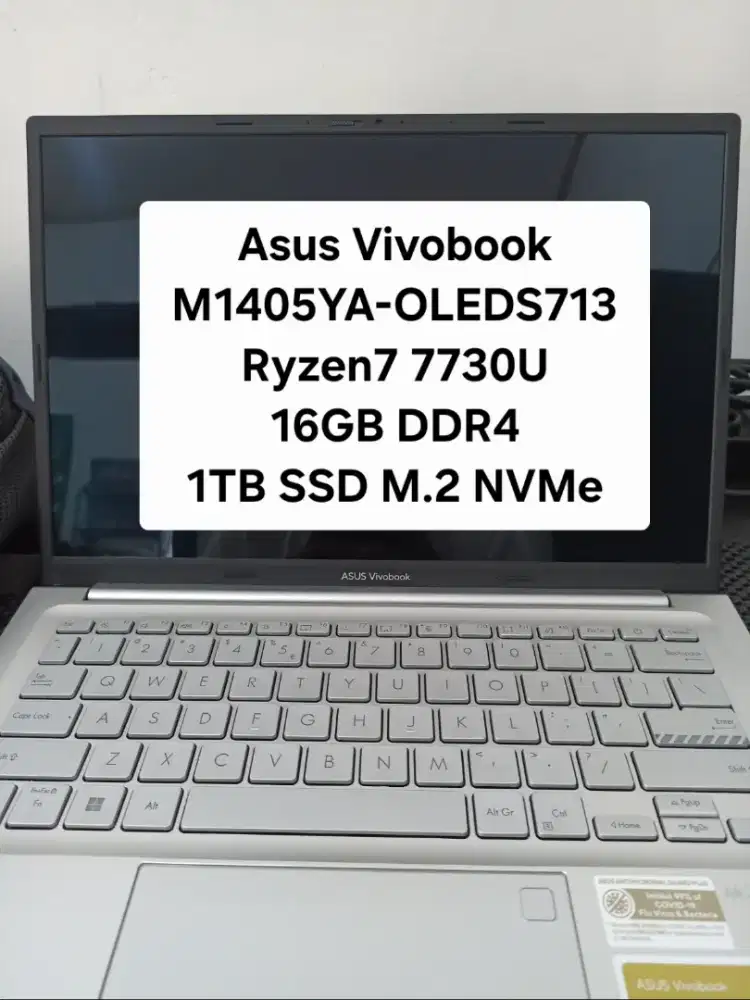 ASUS VIVOBOOK M1405YA-OLEDS713 – LIKE NEW MULUS 100%