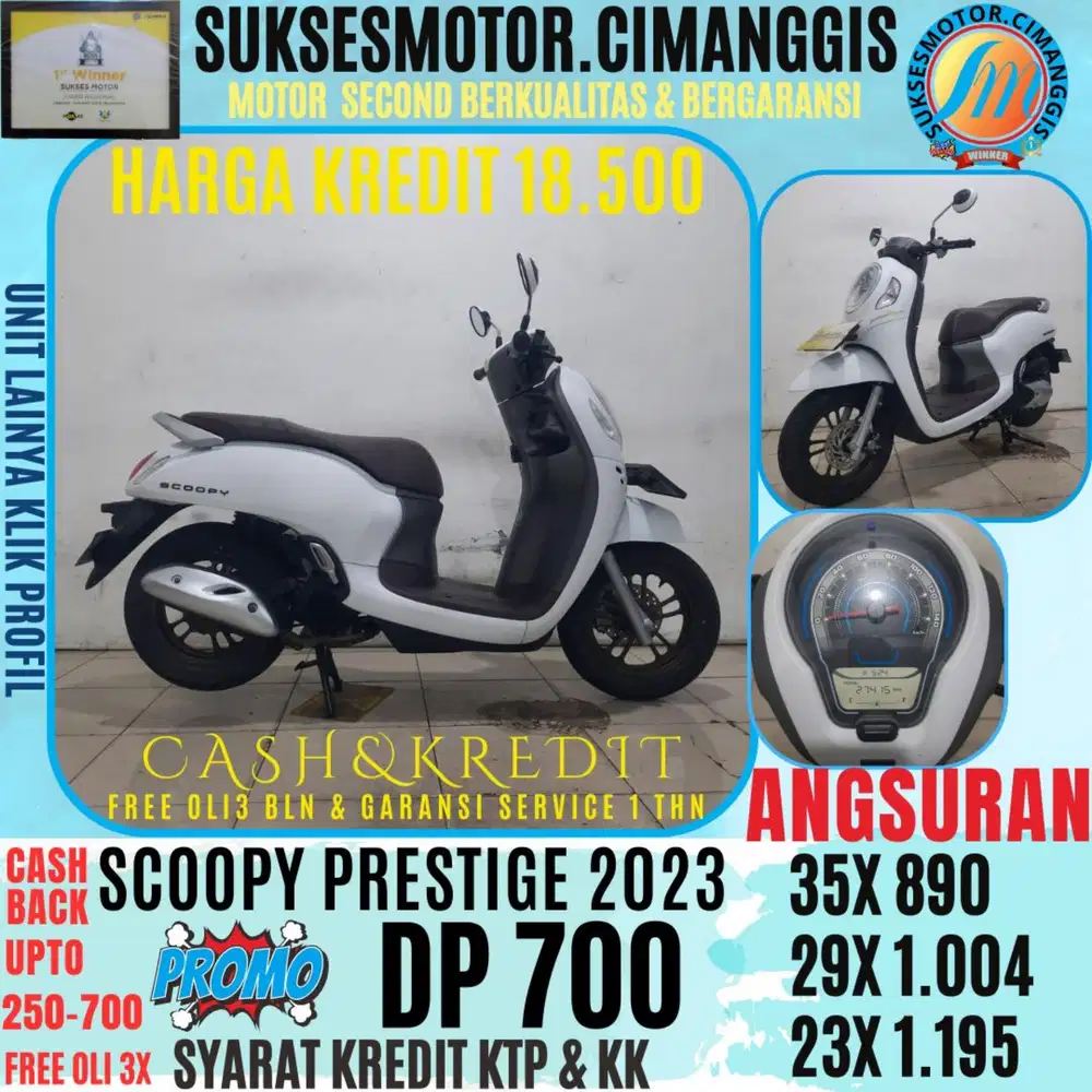 SCOOPY PRESTIGE CASHBACK UPTO 700 RIBUAN FREE OLI 3 BLN