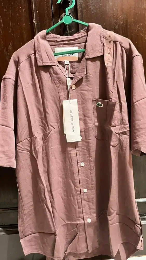 KEMEJA LACOSTE LENGAN PENDEK XL