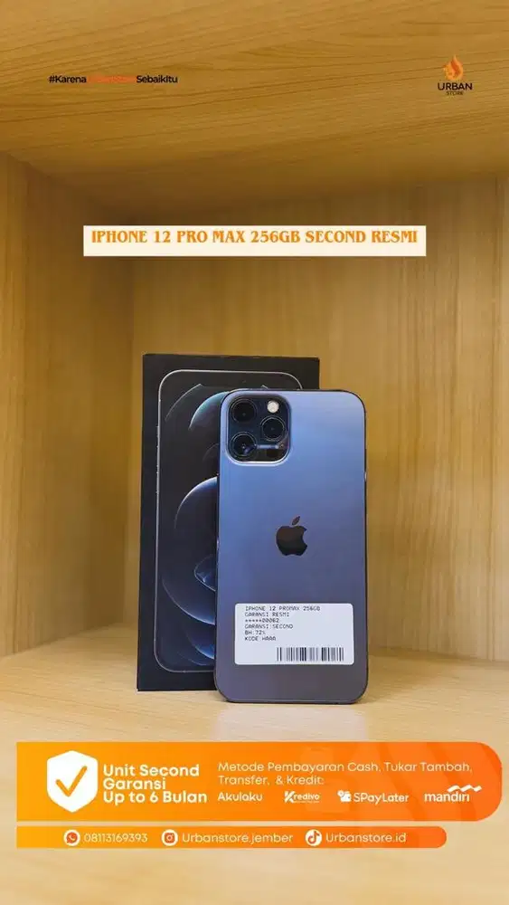 IPHONE 12 PRO MAX 256GB SECOND RESMI