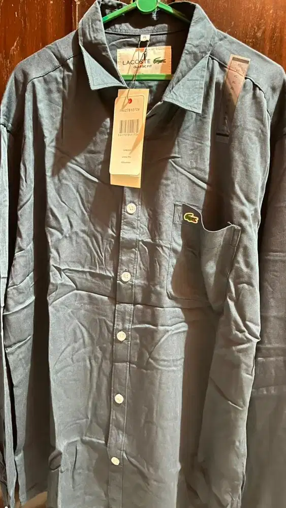 KEMEJA LACOSTE LENGAN PANJANG XL