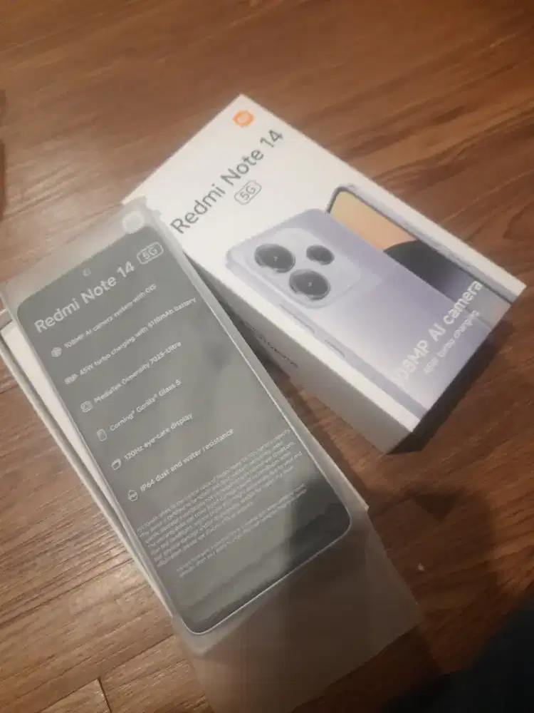 Jual hp redmi note 14 5G kondisi baru belum di pake