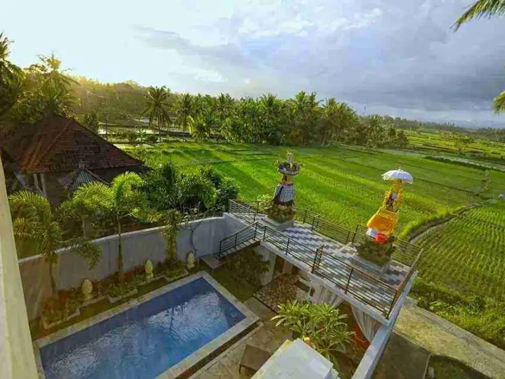 Villa Ubud Pemandangan Sawah