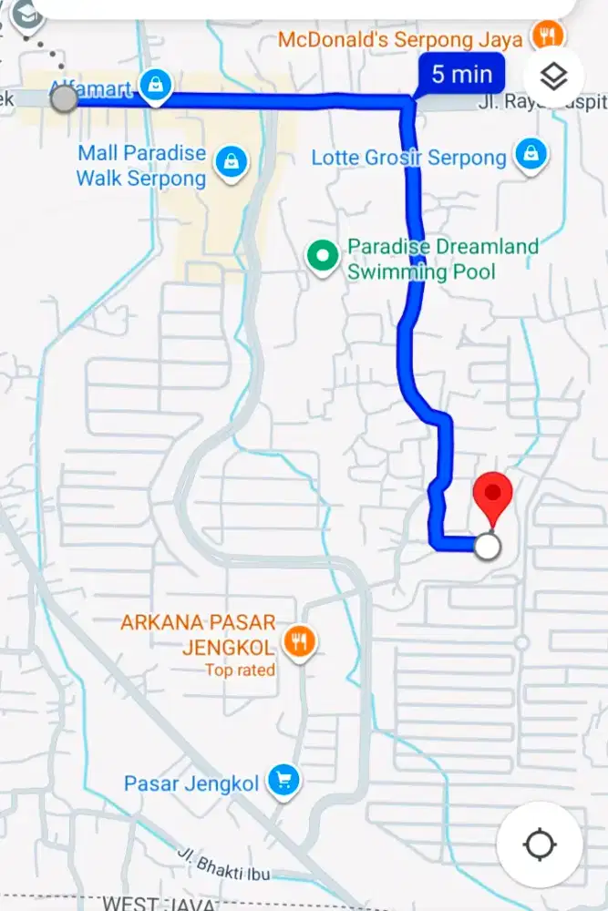 Tanah Luas 183m2 AJB akses motor, 5 menit dari kampus Umpam 2 Tangsel