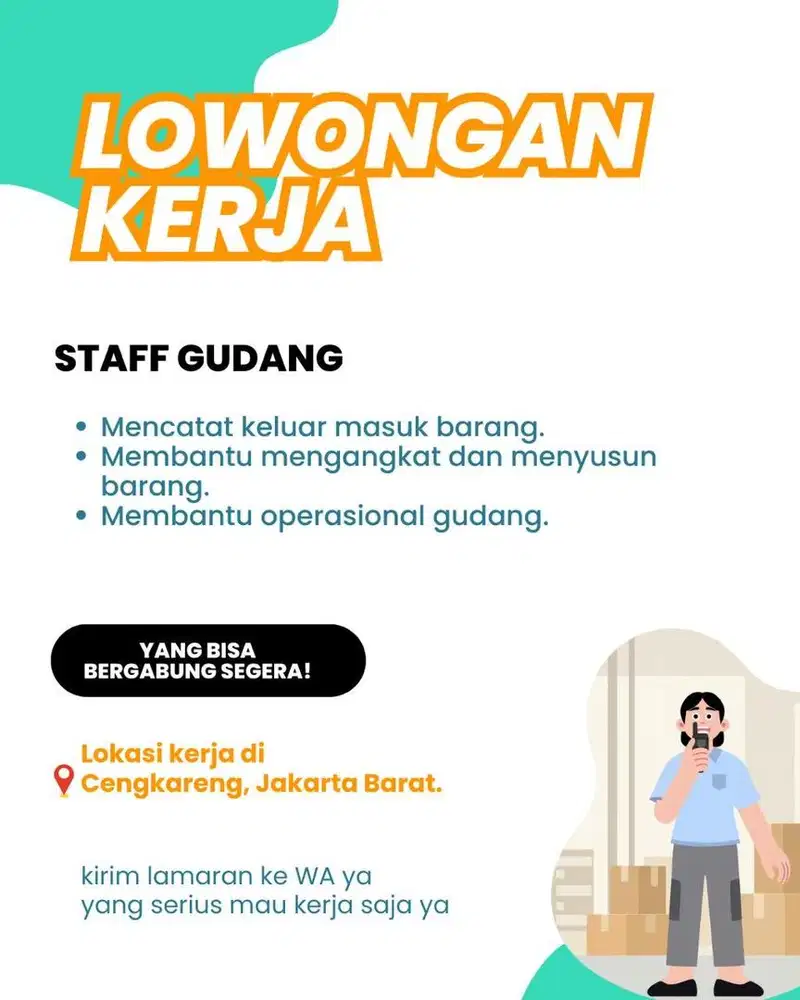 Staff packing / bongkar muatan