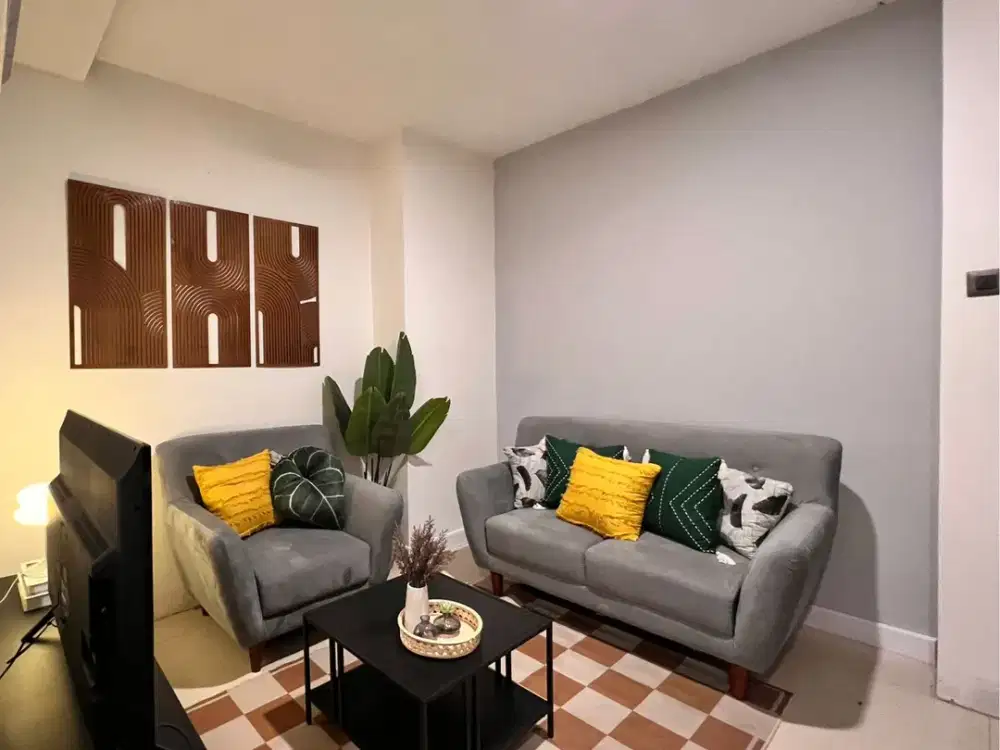 JUAL BU APARTEMEN COSMO RESIDENCE 1BR FURNISHED DEKAT GRAND INDONESIA